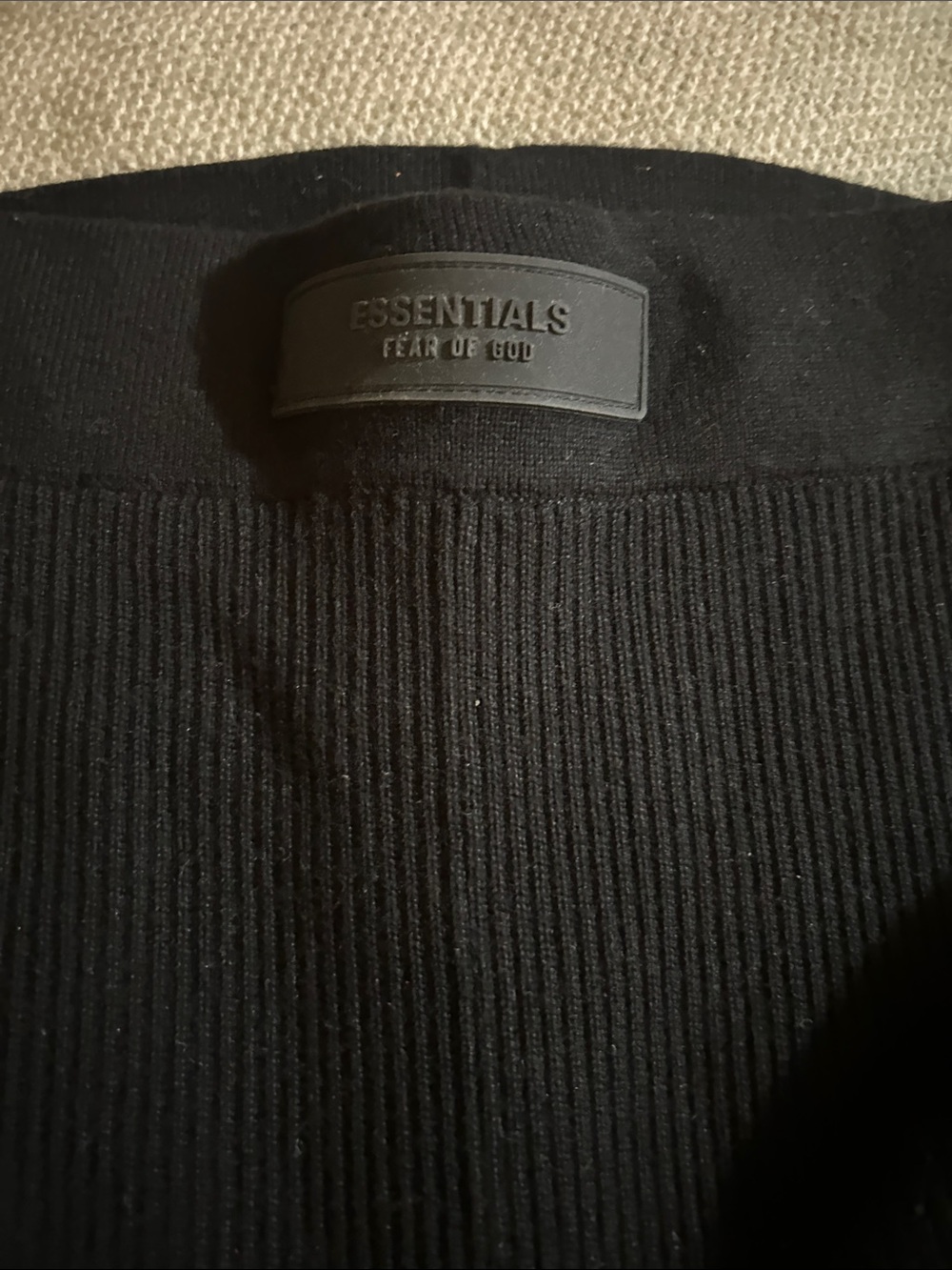 Essentials Black Ribbed womens small - Picture 2 of 2